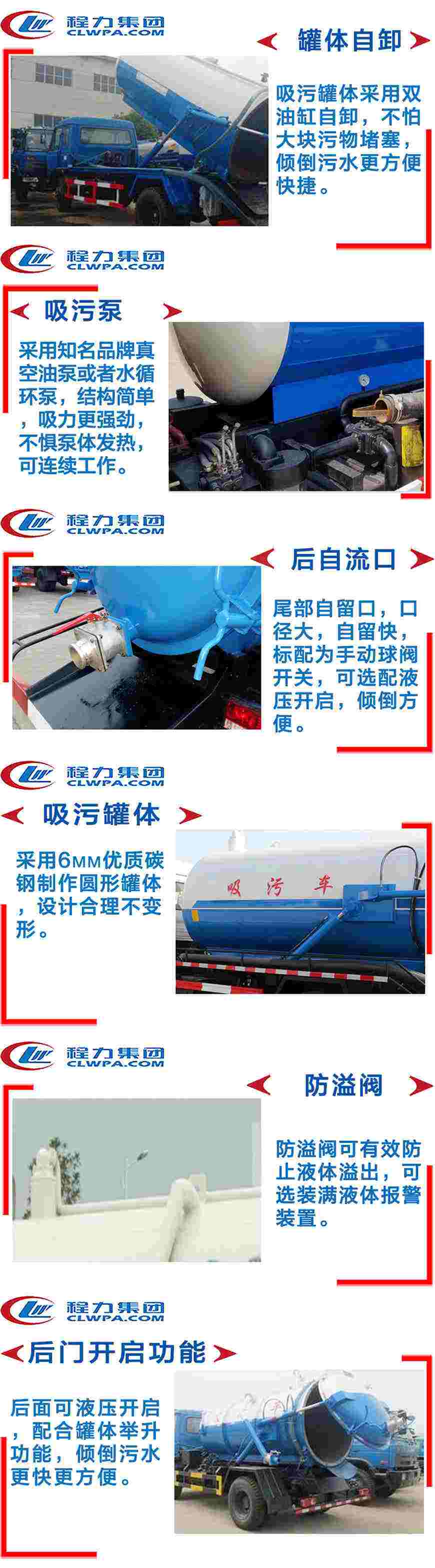 吸污車(chē)主要功能詳細(xì)介紹