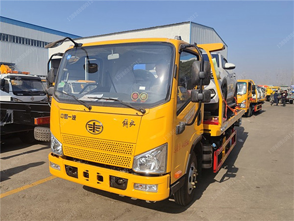 解放J6F國六藍牌一拖二清障車