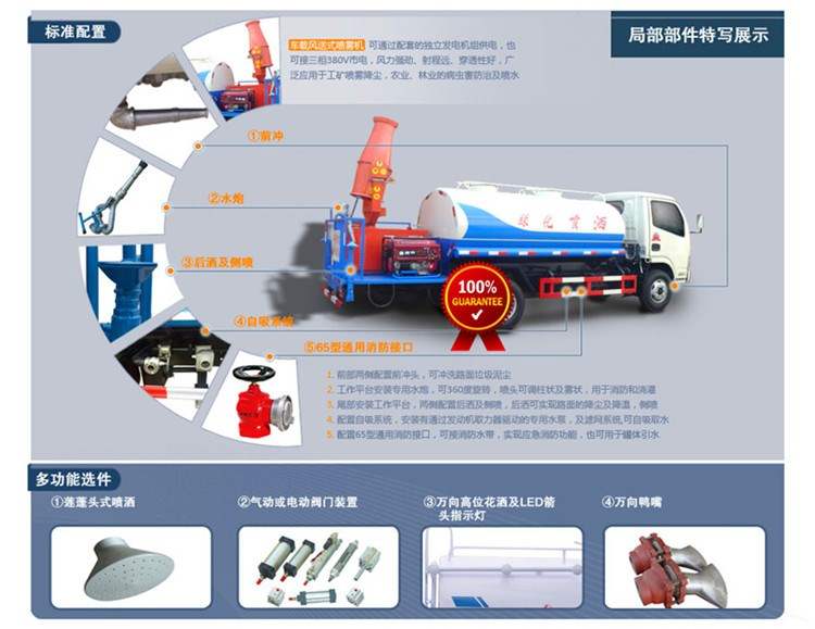 霧炮灑水車標準配置
