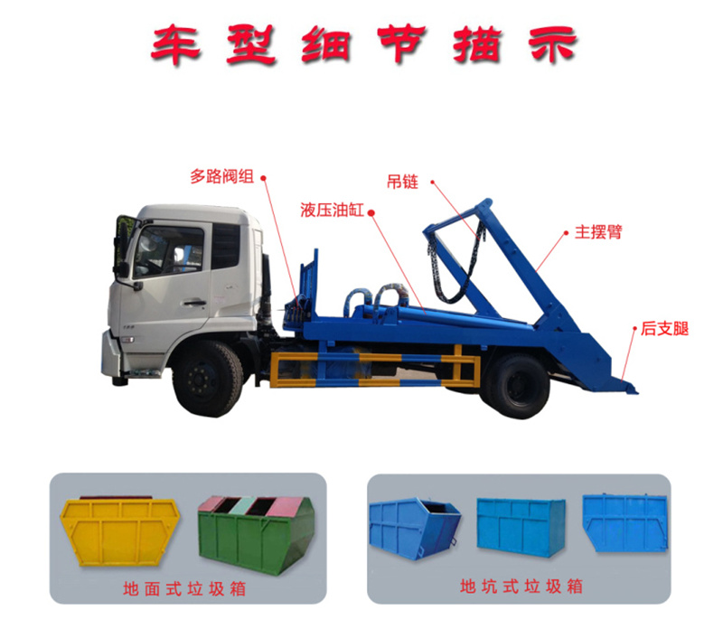 擺臂垃圾車車型細節(jié)展示